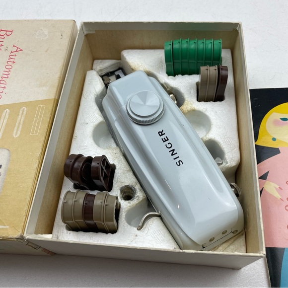 Singer Buttonhole Attachment & Instructions Slant Needle Zig Zag Machine - Picture 3 of 5